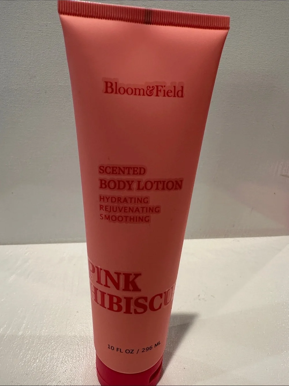 Bloom & Field Pink Hibiscus Scented Body Lotion.